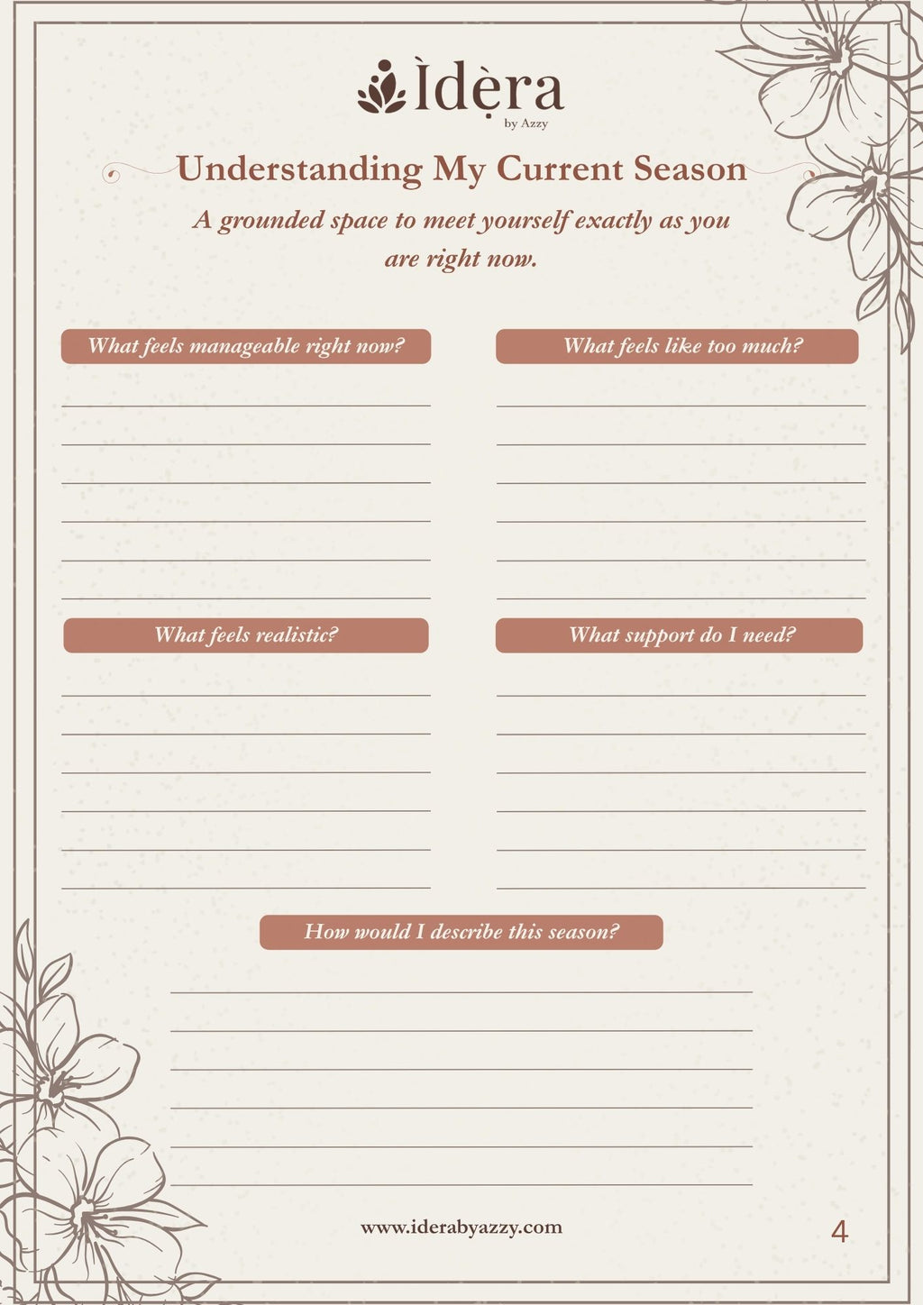 The Gentle Self Reflection Guide: A Digital Journal for Chronic Illness & Fluctuating Capacity