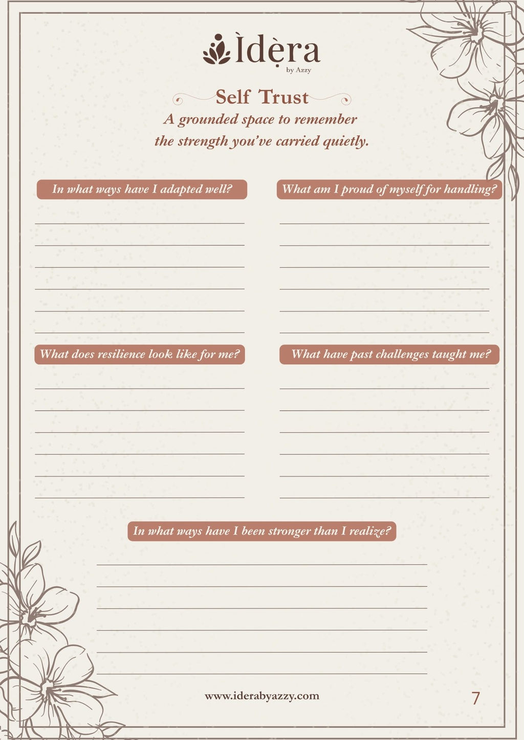 The Gentle Self Reflection Guide: A Digital Journal for Chronic Illness & Fluctuating Capacity