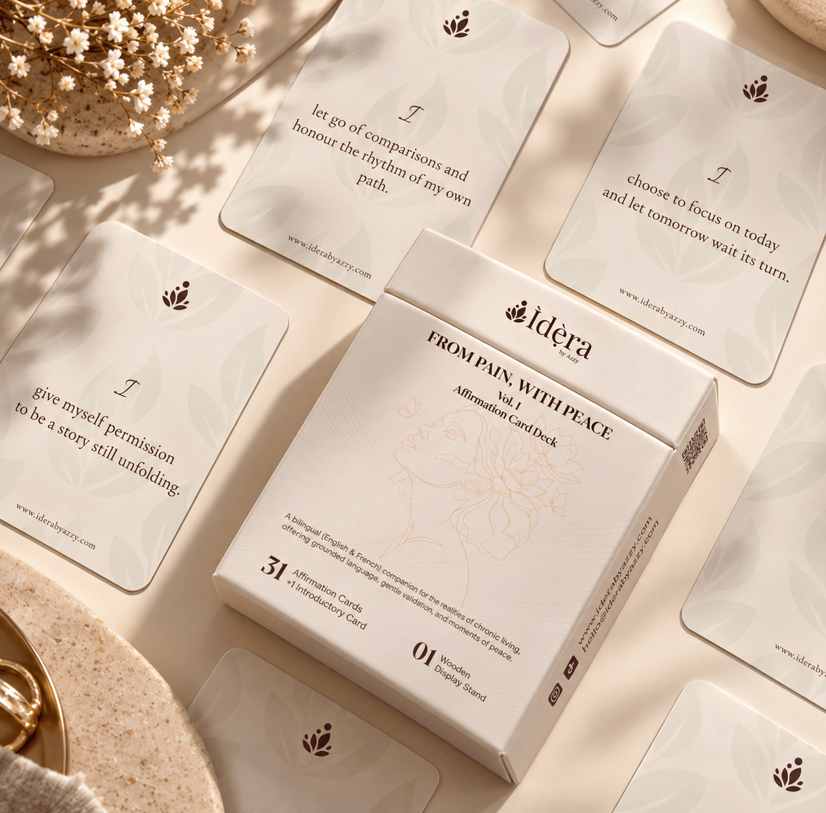 From Pain, With Peace: Vol. I Affirmation Card Deck - Ìdẹ̀ra by AzzyIBA-FPWPD-V1